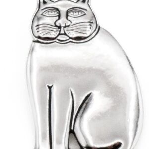 Vintage Laurel Burch Silver Cat Brooch. Signed. Excellent Condition!